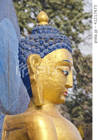 statue of Buddha at  SwayambhunathTemple,Kathmandu 41217675