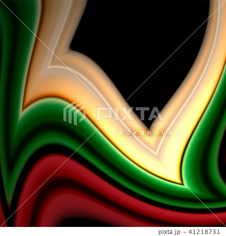 Geometric shapes created with fluid multicolored lines 41218731