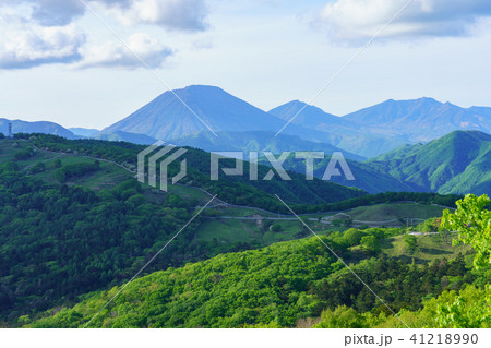 栃木県鹿沼市　象の鼻展望台より日光市方面の景色　男体山 41218990