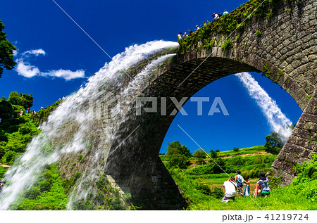 通潤橋の放水 通潤橋の放水 41219724