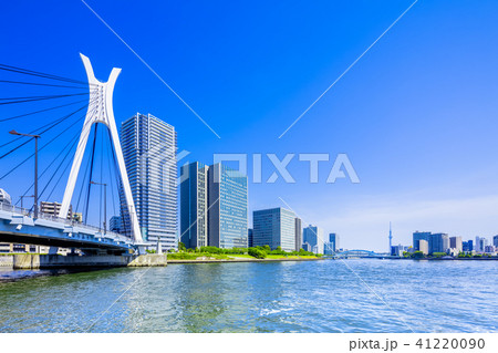 東京 隅田川と中央大橋 東京 隅田川と中央大橋 41220090