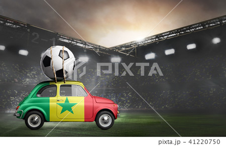 Senegal car on football stadium 41220750