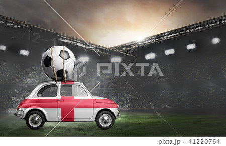 England car on football stadium England car on football stadium 41220764