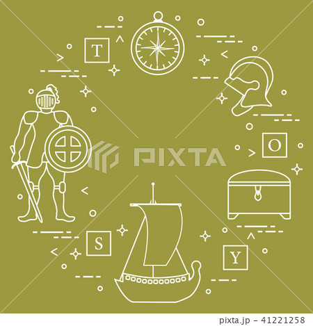 Knight, shield, sword, helmets, ship and other Knight, shield, sword, helmets, ship and other 41221258