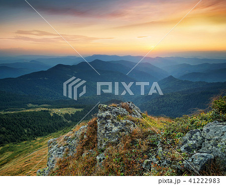 Mountains during sunset Mountains during sunset 41222983