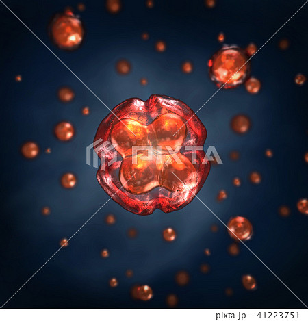3D Illustration of transparent cells with splittin 3D Illustration of transparent cells with splittin 41223751