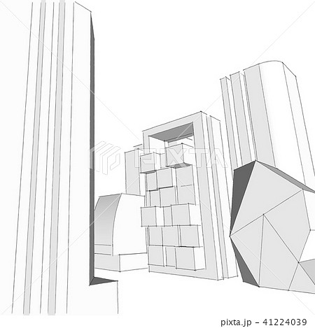 Abstract architectural drawing sketch,Illustration 41224039