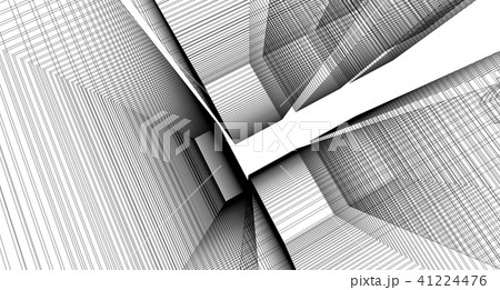 Abstract architectral drawing sketch,Illustration 41224476