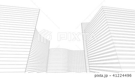 Abstract architectral drawing sketch,Illustration 41224496