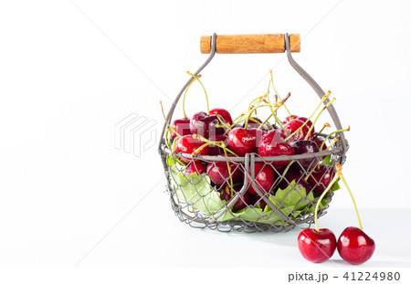 Cherries in a basket Cherries in a basket 41224980