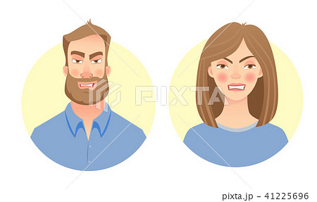 male and female face male and female face 41225696