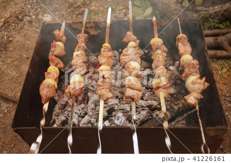 Barbecue Grilled pork kebabs Barbecue Grilled pork kebabs 41226161