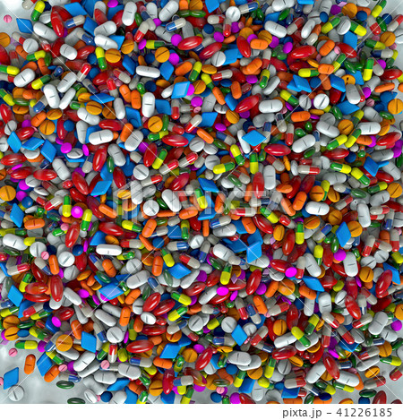 Many colorful tablets, pills and drugs 41226185