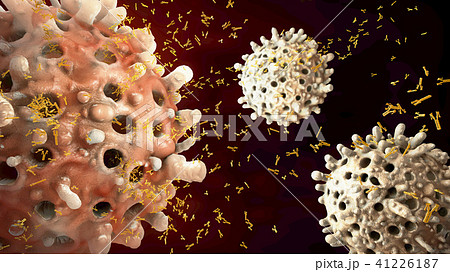 3d illustration of leukocyte seclude antibodies 41226187