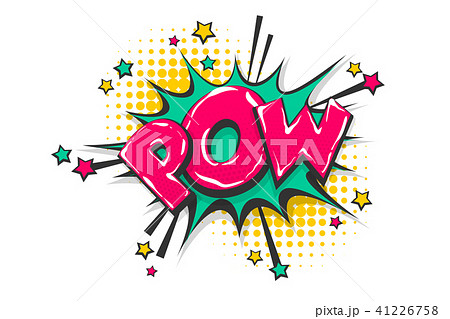 Pow pop art comic book text speech bubble Pow pop art comic book text speech bubble 41226758