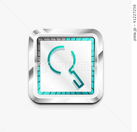 Search magnifyier web button, magnify icon. Modern magnifying glass sign, web site design or mobile 41227256