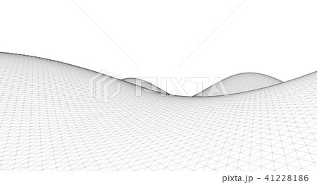 Abstract terrain wireframe landscape background. 41228186