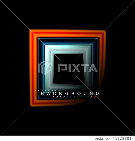 Geometric shapes created with fluid multicolored lines Geometric shapes created with fluid multicolored lines 41228801