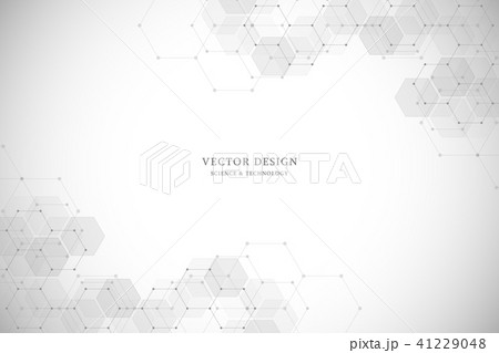 Vector hexagons design for medical, science and digital technology. Geometric abstract background Vector hexagons design for medical, science and digital technology. Geometric abstract background 41229048