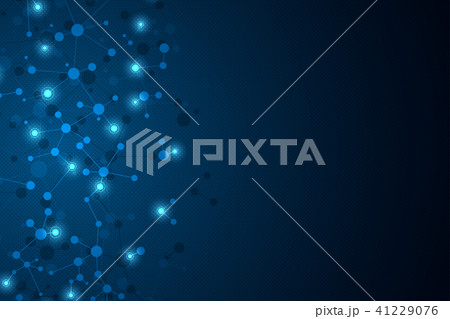 Molecular structure background. Abstract background with molecule DNA. Medical, science and digital 41229076