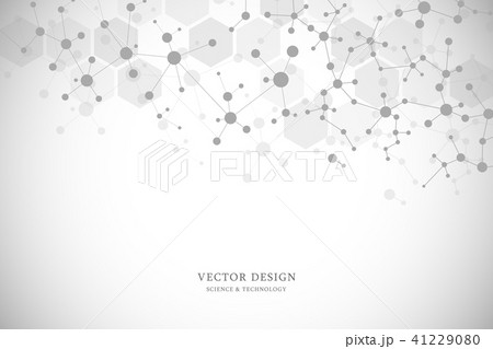 Molecular structure background. Abstract background with molecule DNA. Medical, science and digital 41229080