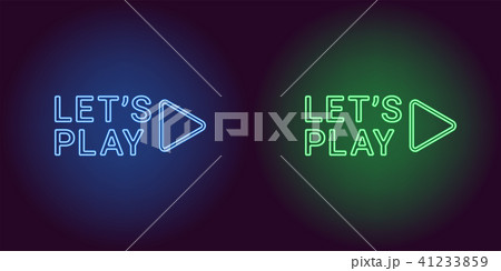 Neon icon of Blue and Green Lets Play 41233859