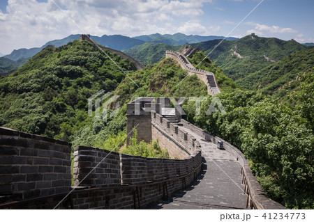 Panoramic view of Great Wall of China at Badaling 41234773
