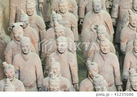 The Terracotta Army warriors in Xian 41235086