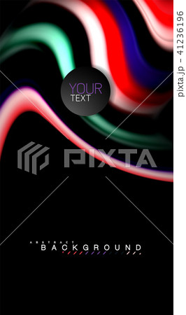 Abstract wave lines fluid rainbow style color stripes on black background. Artistic illustration for Abstract wave lines fluid rainbow style color stripes on black background. Artistic illustration for 41236196