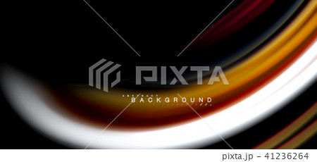 Multicolored wave lines on black background design 41236264