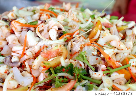 salad spicy seafood at street food 41238378