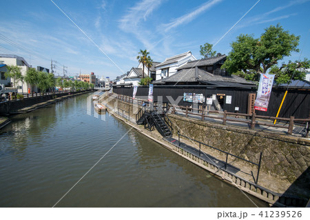 巴波川　遊覧船発着所付近　栃木県　 41239526