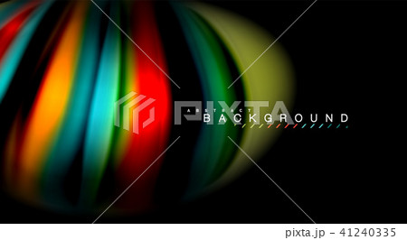 Abstract wave lines fluid rainbow style color stripes on black background. Artistic illustration for 41240335