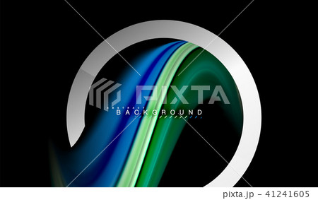 Rainbow fluid colors wave and metallic geometric shape 41241605