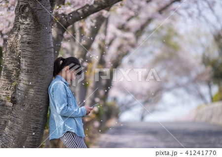 桜と少女 桜と少女 41241770