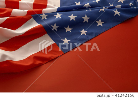 American flag on red background American flag on red background 41242156
