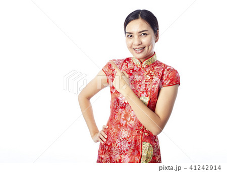 Chinese new year Asian girl 41242914