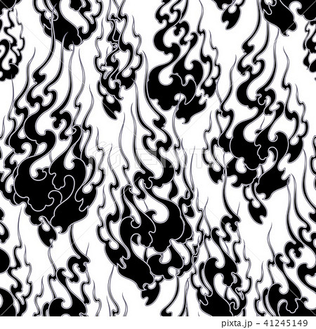 和調の火炎柄 のイラスト素材