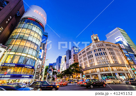 銀座四丁目の夜景 41245152