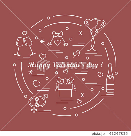 gifts, balloons, stemware, keys, gender symbols, gifts, balloons, stemware, keys, gender symbols, 41247336