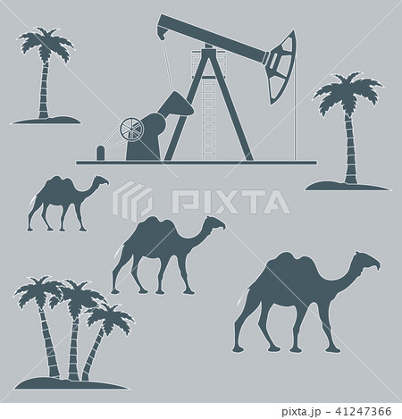 Stylized icon of the equipment for oil production 41247366