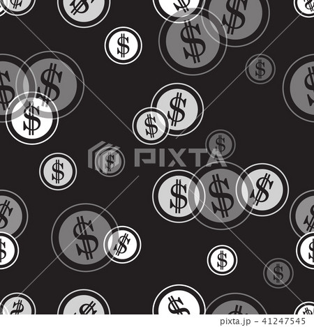 Seamless pattern with dollar coins Business and 41247545