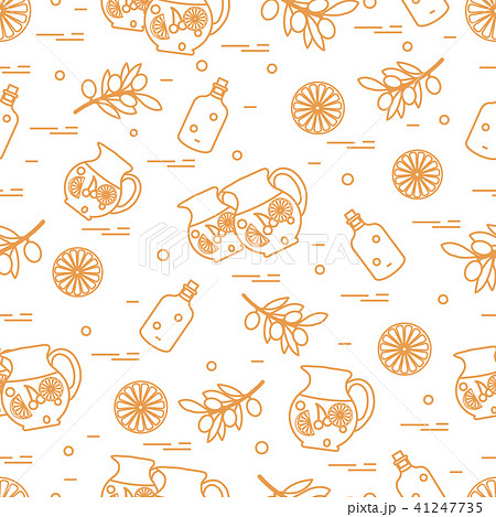 Cute seamless pattern with pitcher of sangria, Cute seamless pattern with pitcher of sangria, 41247735