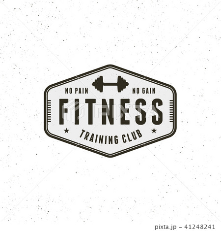vintage fitness gym logo. retro styled sport emblem. vector illustration 41248241