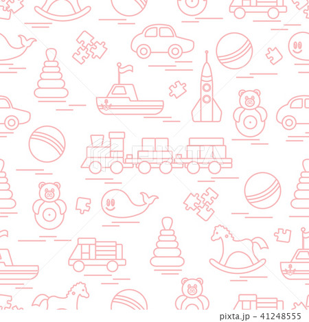 Seamless pattern with kids toys 41248555