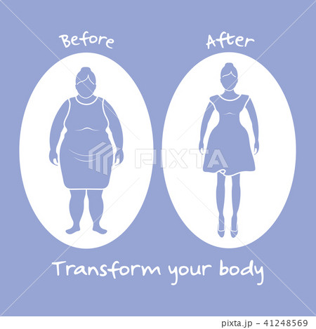 Fat woman and shapely woman Transform your body. 41248569