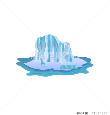 Large blue iceberg with lights and shadows. Big ice mountain floating in pure water. Arctic 41248772