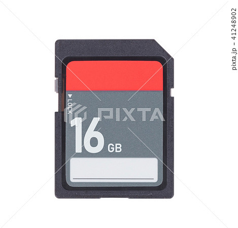 Memory card isolated on white background  41248902