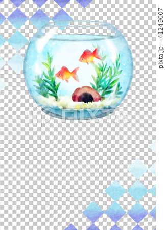 Gold fish bowl postcard vertical 41249007