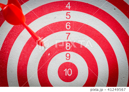 Dart board is the target and goal 41249567